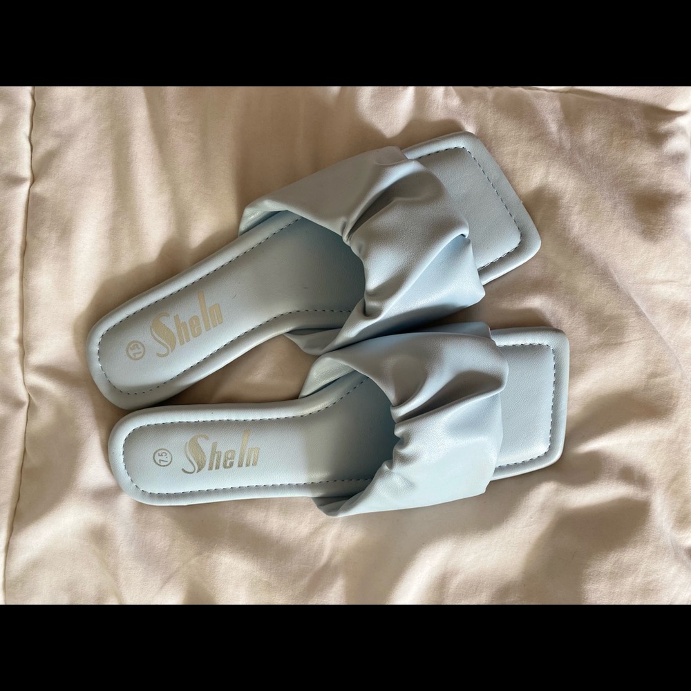 Light blue flats